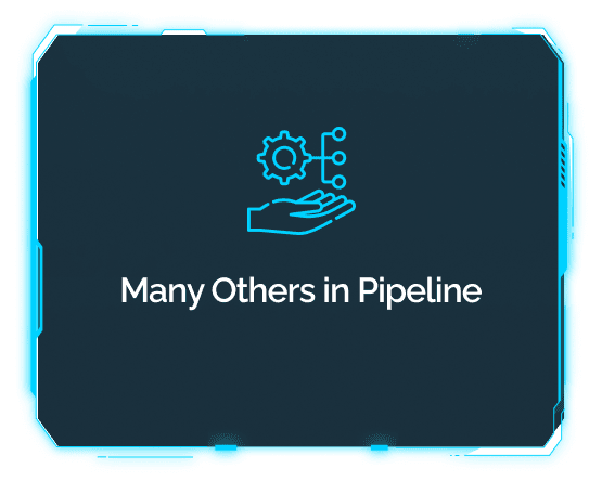 This customer tile reads Many Others in Pipeline, with an icon of a hand holding gears.