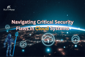Blog banner reading Navigating Critical Security Flaws in Cloud Systems, with cloud icons over a night view of Earth and a robot mascot