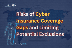 Illustration from the DigitalXForce article "Risks of Cyber Insurance Coverage Gaps and Limiting Potential Exclusions"