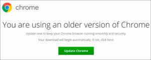 Fake Chrome update prompt, from the DigitalXForce article "Stay Secure While Shopping Online on Black Friday and Cyber"