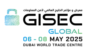 This is the GISEC Global logo for the 6 to 8 May 2025 edition at the Dubai World Trade Centre.