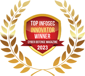 Top InfoSec Innovator 2023 badge for iTRUSTXForce Corporation, Most Innovative, Cybersecurity-as-a-Service (CaaS), Cyber Defense Magazine